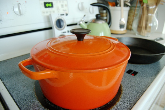 Once pot comes to boil, reduce to simmer and cover. Then get comfy for the next 6 hours...